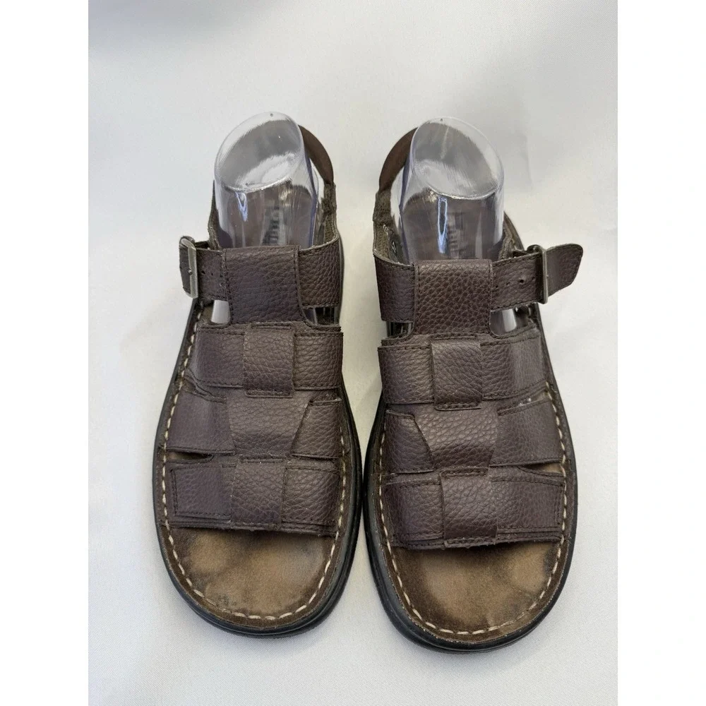 Vintage Route 66 Mens Brown Fisherman Leather Sandals Size 11